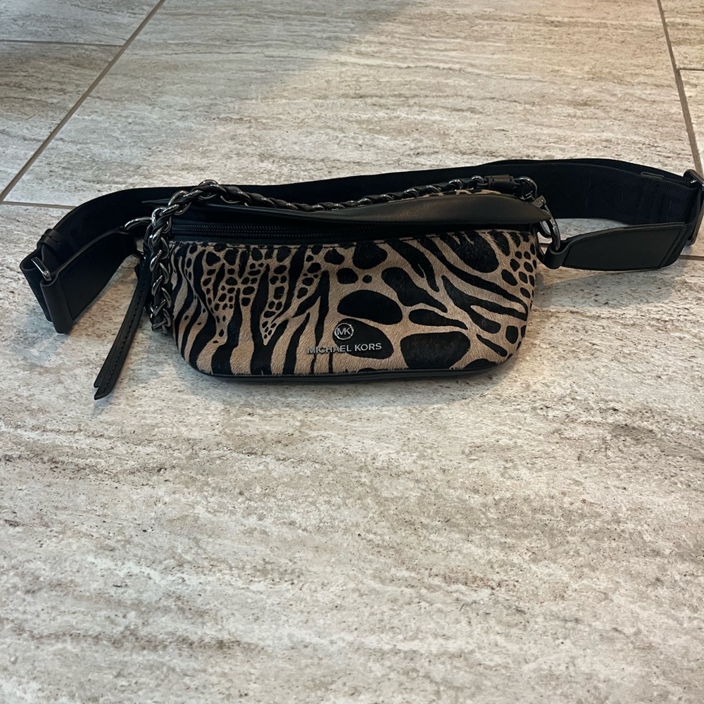 Michael Kors animal print sling bag